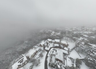 Colwyn bay covered in snow