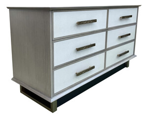 wooden cabinet with drawers isolated