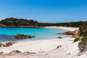 Spiaggia rosa, isola di Budelli, arcipelago della Maddalena, Sardegna
