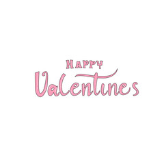 happy valentine's day typography