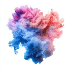 Fototapeta premium a cosmic nebula molecule, vibrant space-inspired colors, surreal science fiction theme, high-resolution rendering, isolated on white background