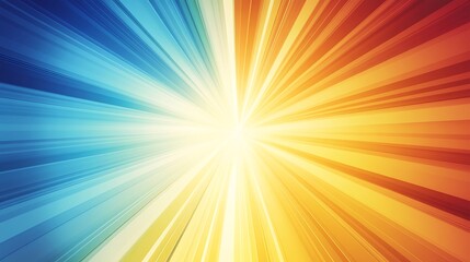 Obraz premium Abstract Radiating Light Blue And Orange Rays