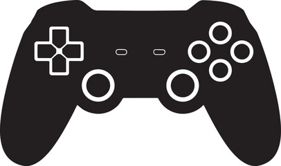 Gamepad icon. Game controller silhouette vector, Video game controller, joystick