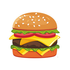 Delicious Cheeseburger Illustration