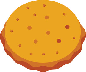 Chapati bread in India vector.