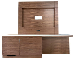 wooden box isolated on white background