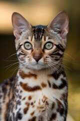 Obraz premium Close-up portrait of a Bengal cat