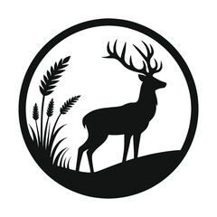 Majestic Wild Deer in Serene Forest Landscape