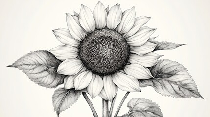 Fototapeta premium Sunflower illustration isolated on white background