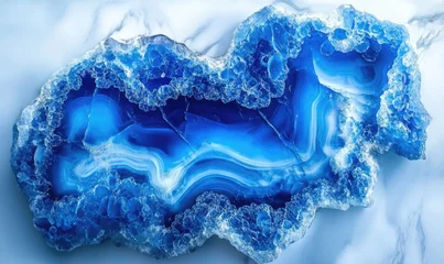 A blue stone with a blue line running through it