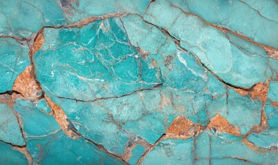 A blue and brown rock with a lot of cracks and holes