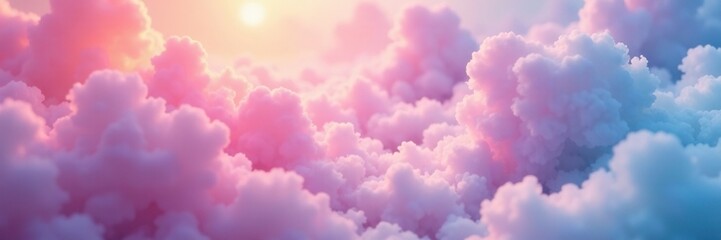 Fototapeta premium Soft pastel colors merge in a dreamy atmosphere, atmospheric, colors