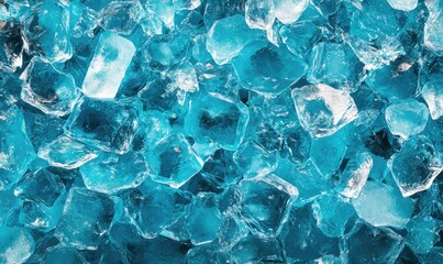 A blue background with ice cubes scattered throughout