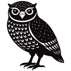 burrowing owl vector illustration