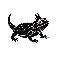 horned lizard vector illustration