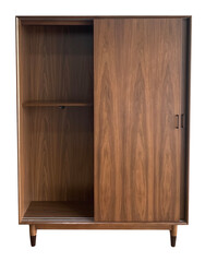 wooden cabinet isolated on white