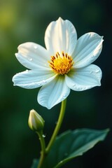 intricate droplets cling to white flower curves, droplets, flowers, dew