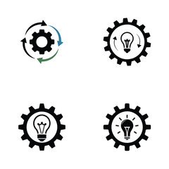 Creative Operational Efficiency Icon Set, Vector Silhouette Logo Design for Business, Productivity & Workflow Optimization