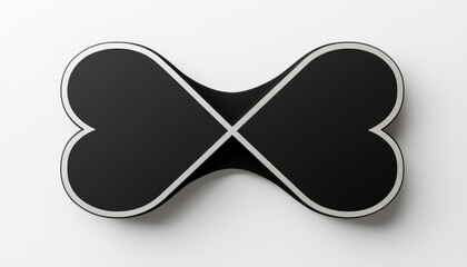 Fototapeta premium a matte black XXX symbol with silver edges, sleek and bold minimalist design, ultra-detailed shading, isolated on white background