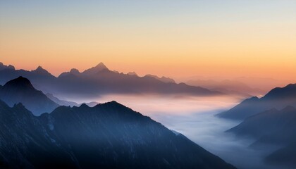 Abstract Mountain Layers