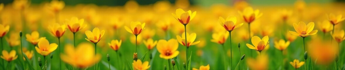 Obraz premium Field of Canna Glauca in full bloom with yellow petals and orange spots, meadow, orange, canna glauca