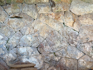 Meospotamos, Greece - July 3, 2024: Necromanteion of Acheron. The art of building a wall like a puzzle. Built without cement, mortar