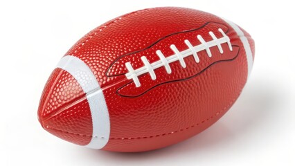 Fototapeta premium Red American Football on White Background