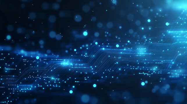 abstract blue technology background with glowing lines