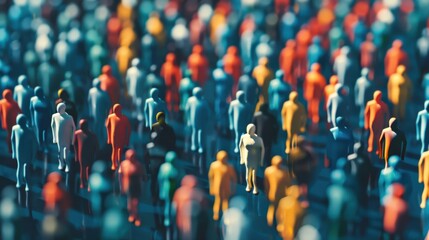 Conceptual visualization of population growth and its effects on cities.