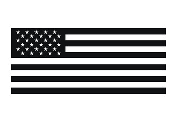 American flag vector illustration on white background