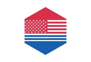 American flag vector illustration on white background