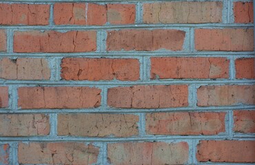 Wall of red bricks