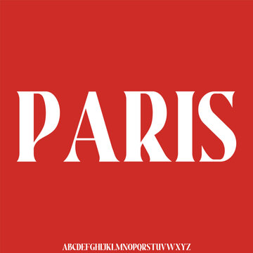 Unique elegant curvy alphabet display font vector illustration. Decorative paris typeface
