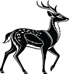 Deer silhouette, Vector Design, Deer Icon