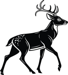 Deer silhouette, Vector Design, Deer Icon