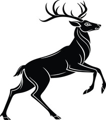 Deer silhouette, Vector Design, Deer Icon