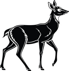 Deer silhouette, Vector Design, Deer Icon