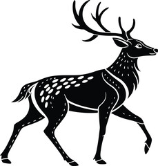 Deer silhouette, Vector Design, Deer Icon