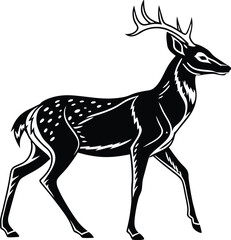 Deer silhouette, Vector Design, Deer Icon