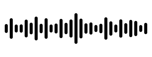 Podcast sound waves set. Waveform pattern for music player, podcast, voise message, music app. Audio wave icon. Equalizer template.