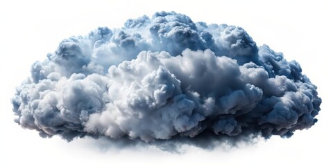 Cumulus Cloud Isolated on White Background