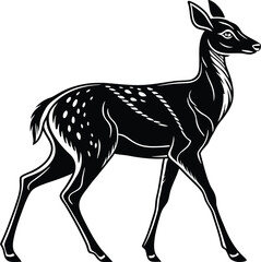 Deer silhouette, Vector Design, Deer Icon