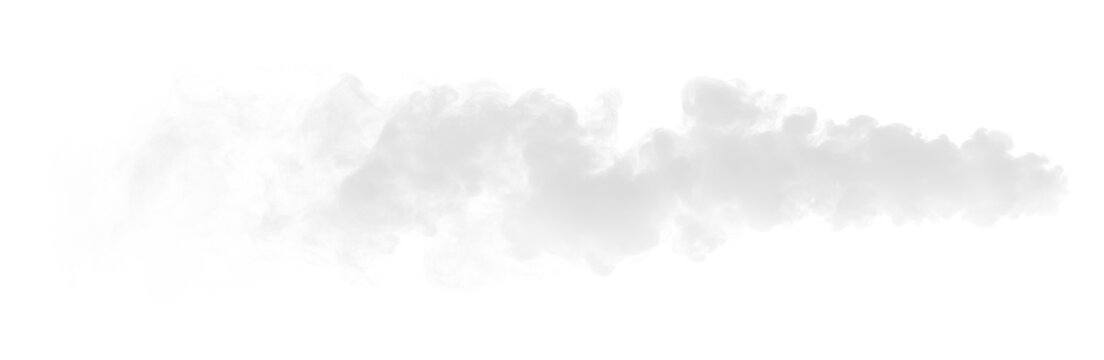 White gray smoke vapor fumes swirls shapes transparent PNG, isolated background cutout. Misty effect,