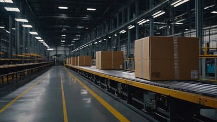 Obraz premium Box, Crate, Paper Box, Cardboard Crate, Factory, Warehouse, Paper Box Production, Cardboard Crate Production
