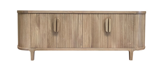 wooden cabinet isolated on white