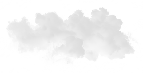 White gray smoke vapor cloud shape transparent PNG, isolated background cutout. Misty effect,