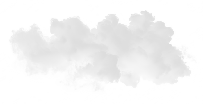 White gray smoke vapor cloud shape transparent PNG, isolated background cutout. Misty effect,