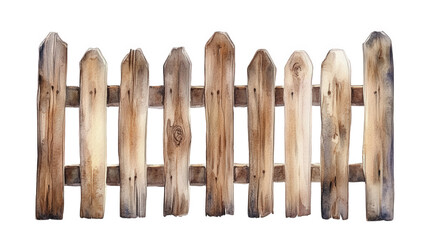 Obraz premium Rustic wooden garden fence with soft brown tones, showcasing natural textures and charming design. Perfect for enhancing outdoor spaces and adding touch of warmth