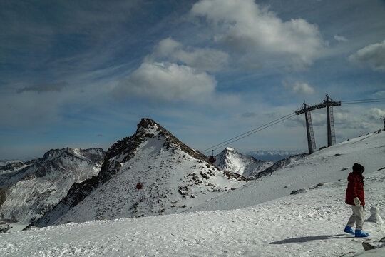 Winter sports adventure snowy mountains ski resort outdoor activity scenic view thrilling experience