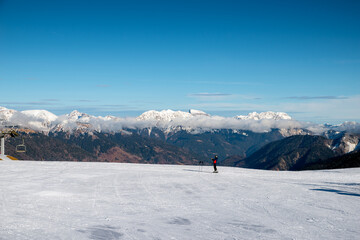 monte zoncolan ski resort in italy